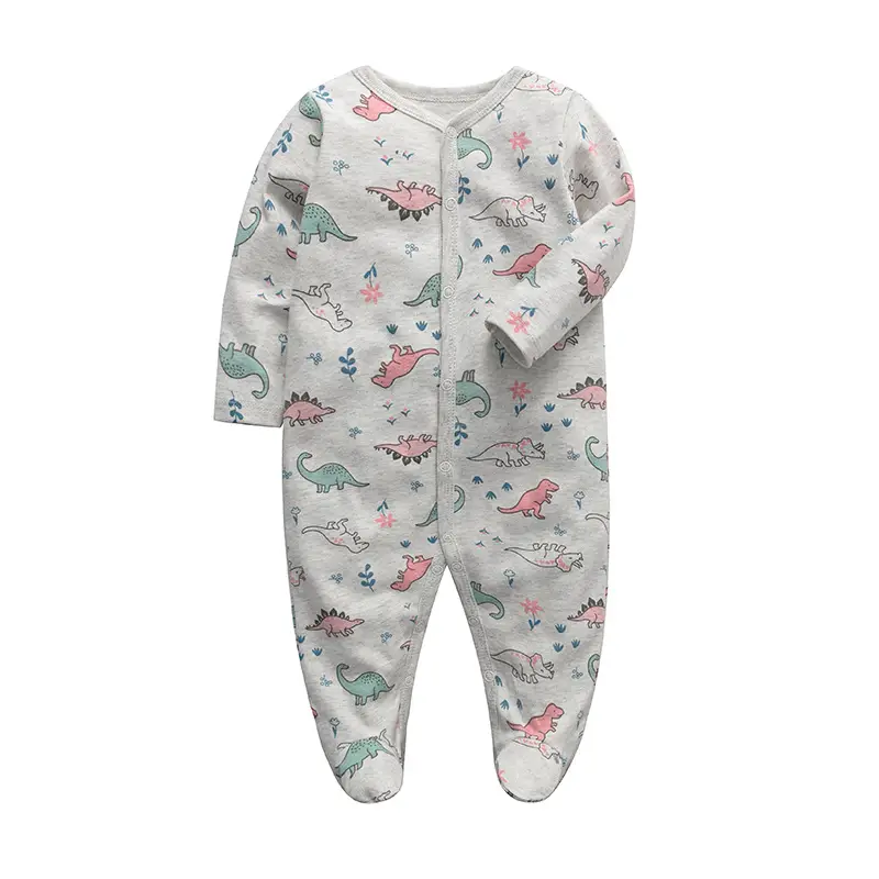 Baby Long Sleeve Jumpsuit Blue Elephant Print Spring Summer - Image 7
