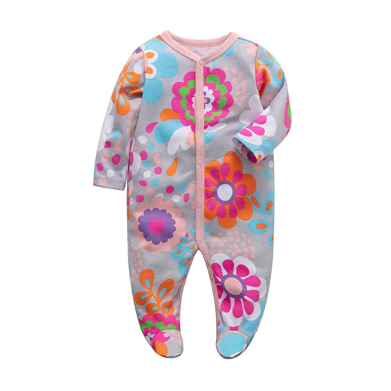 Baby Long Sleeve Jumpsuit Blue Elephant Print Spring Summer - Image 8
