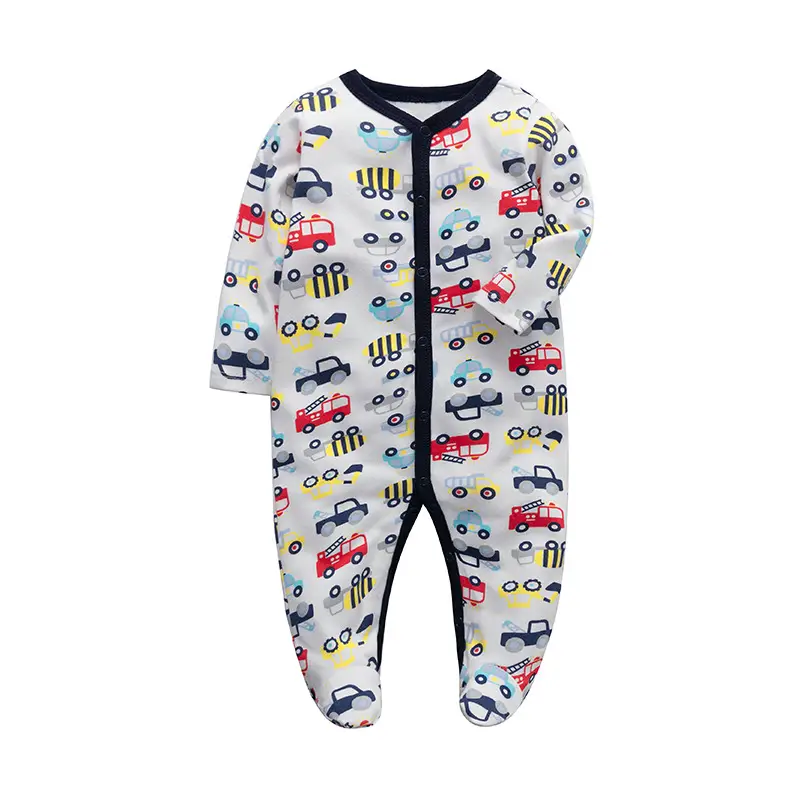 Baby Long Sleeve Jumpsuit Blue Elephant Print Spring Summer - Image 9