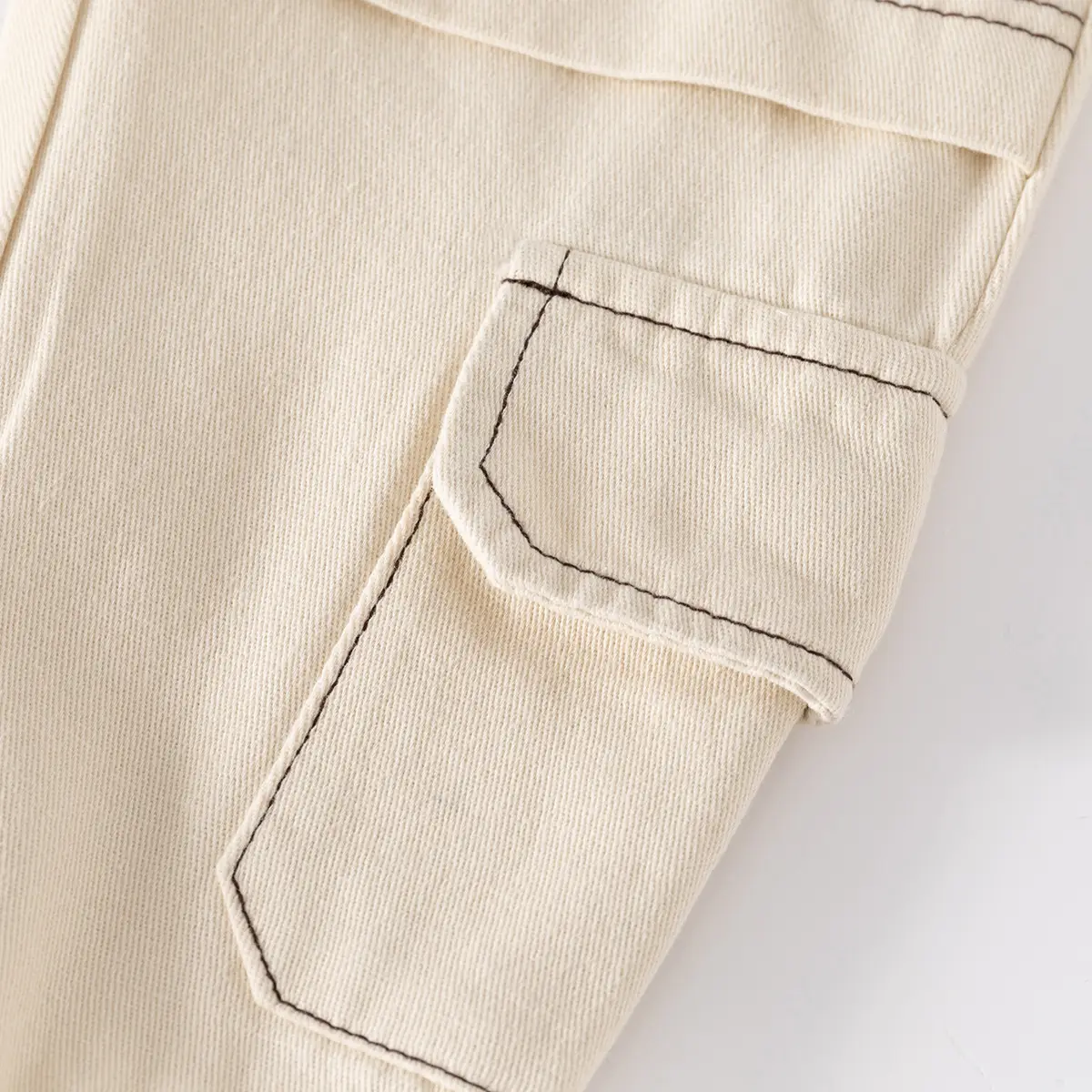 Off-white Kids Cargo Pants with Knee Stitching - Image 7