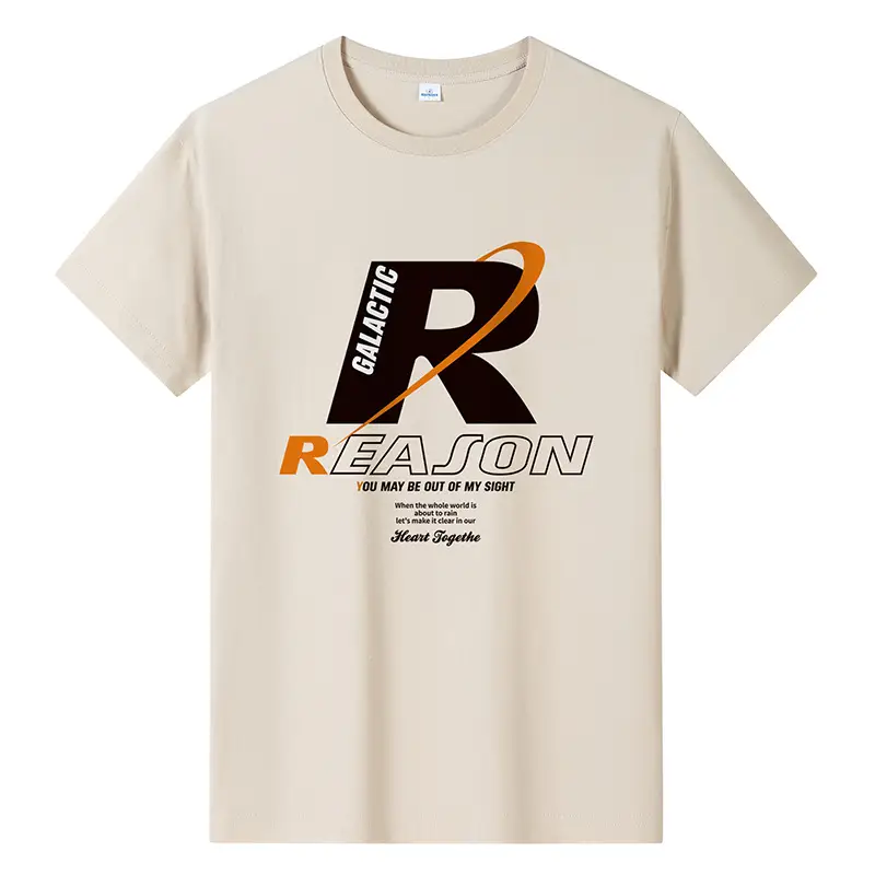 Men Printed T-Shirt Reason R Design Beige 2024 - Image 15