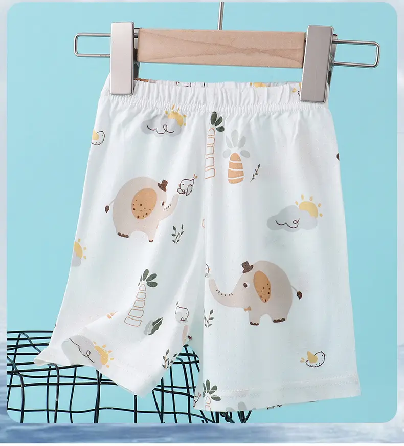 Children's Flower Beach Shorts White Loose Summer — feature 8