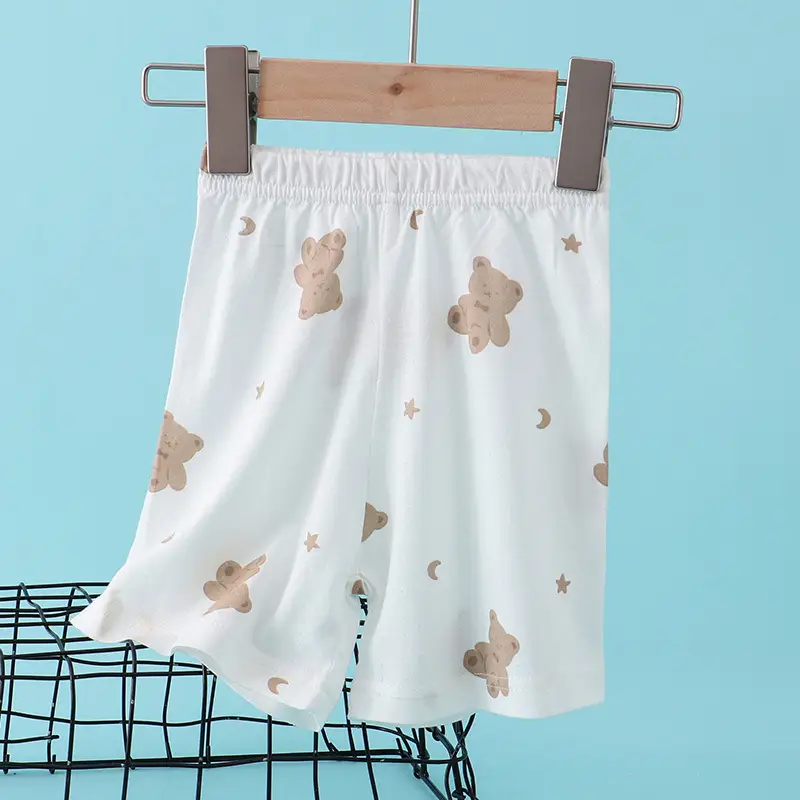 Children's Flower Beach Shorts White Loose Summer - Image 3