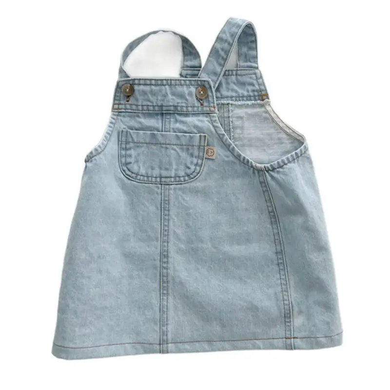 Korean Style Baby Skirts Blue Striped Beige Cotton — feature 6
