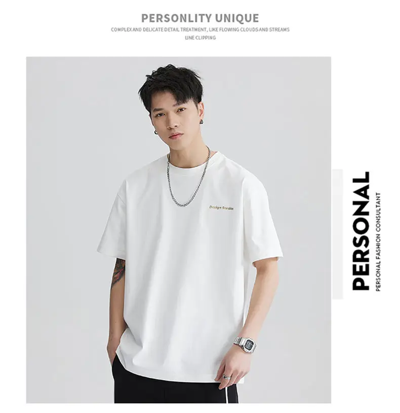 Men's Brown T-Shirt Large Loose Fit Round Neck — feature 17