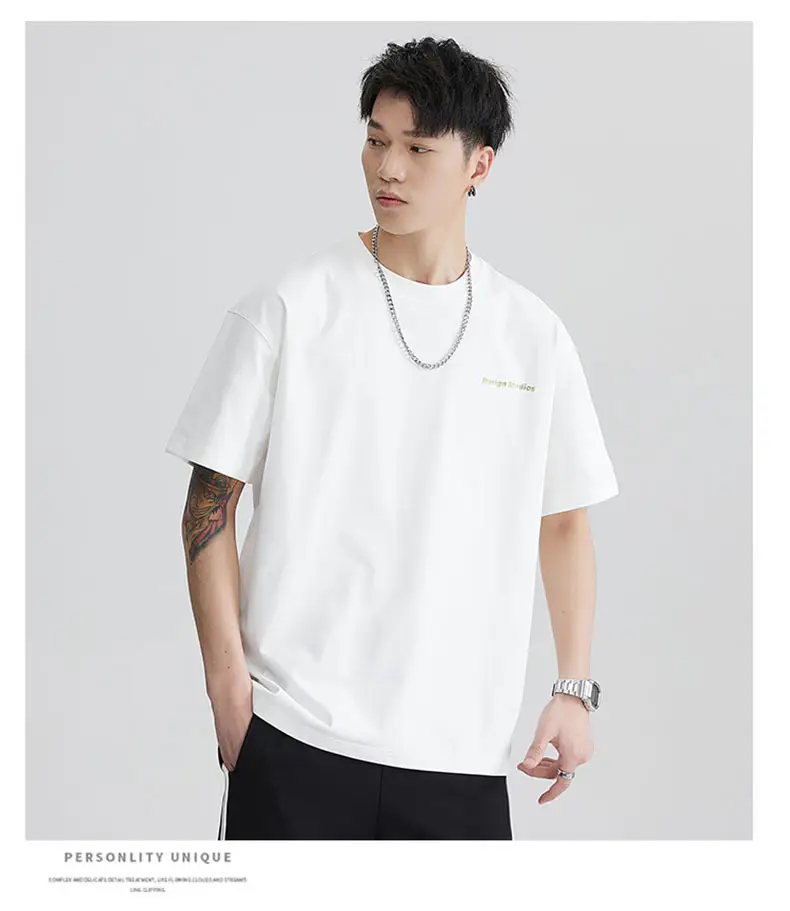 Men's Brown T-Shirt Large Loose Fit Round Neck — feature 18