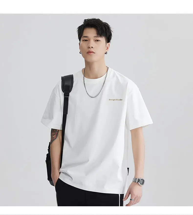 Men's Brown T-Shirt Large Loose Fit Round Neck — feature 20