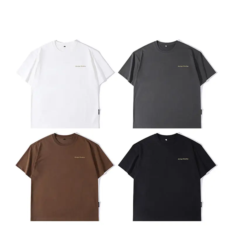 Men's Brown T-Shirt Large Loose Fit Round Neck — feature 30