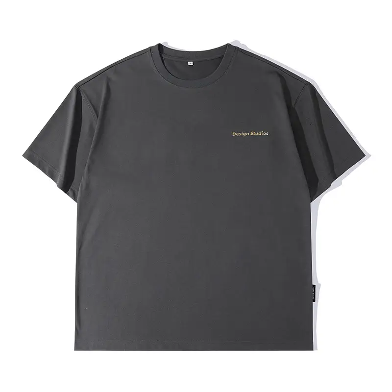Men's Brown T-Shirt Large Loose Fit Round Neck