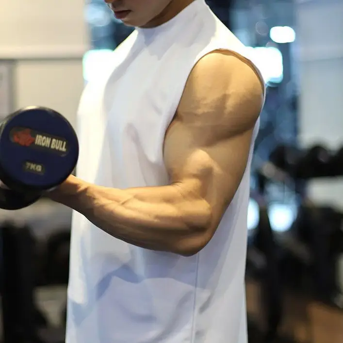 Men's Black Sleeveless Muscle Sports Vest Large - Image 4