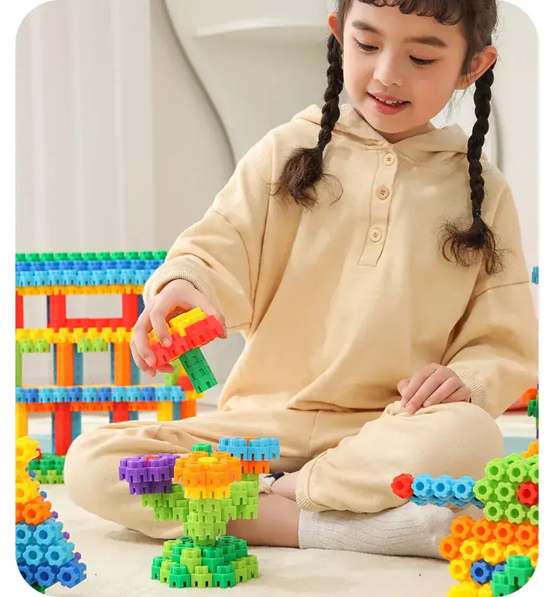 Kindergarten Hexagonal Building Blocks Plastic Toys 3-6Yrs — feature 17