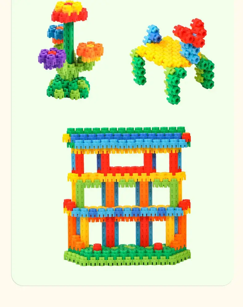 Kindergarten Hexagonal Building Blocks Plastic Toys 3-6Yrs — feature 8