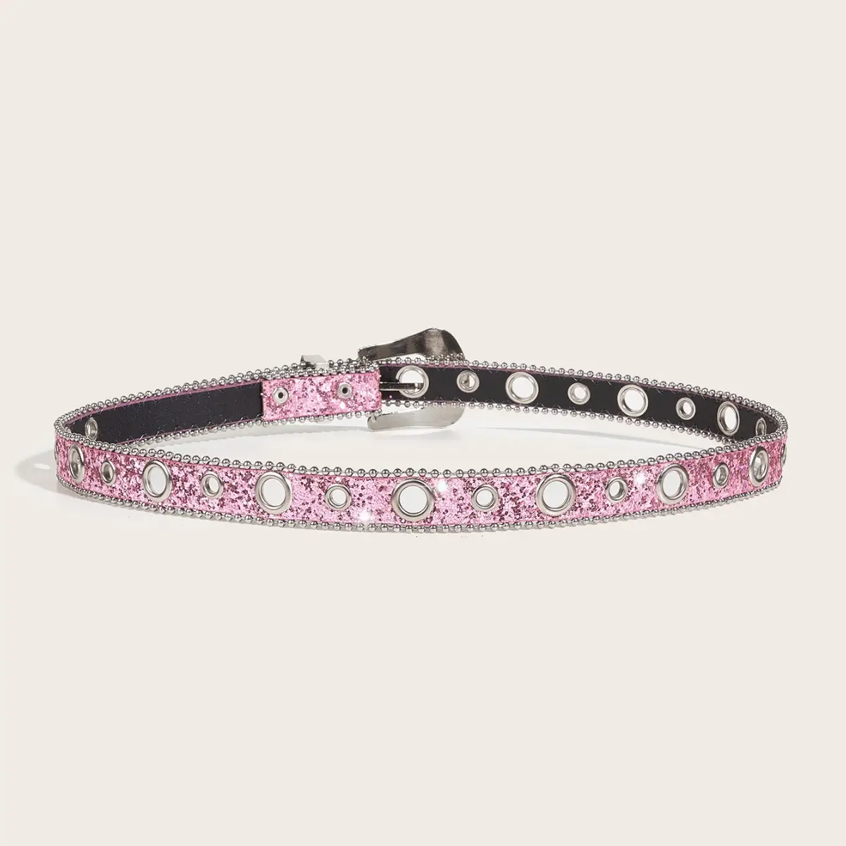 Pink Rhinestone Belt for Women European Style - Image 4