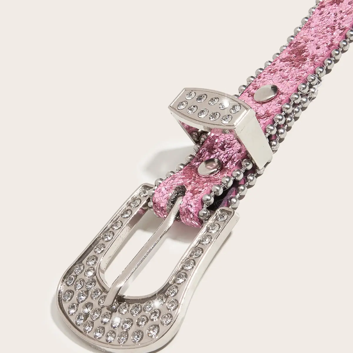 Pink Rhinestone Belt for Women European Style - Image 5