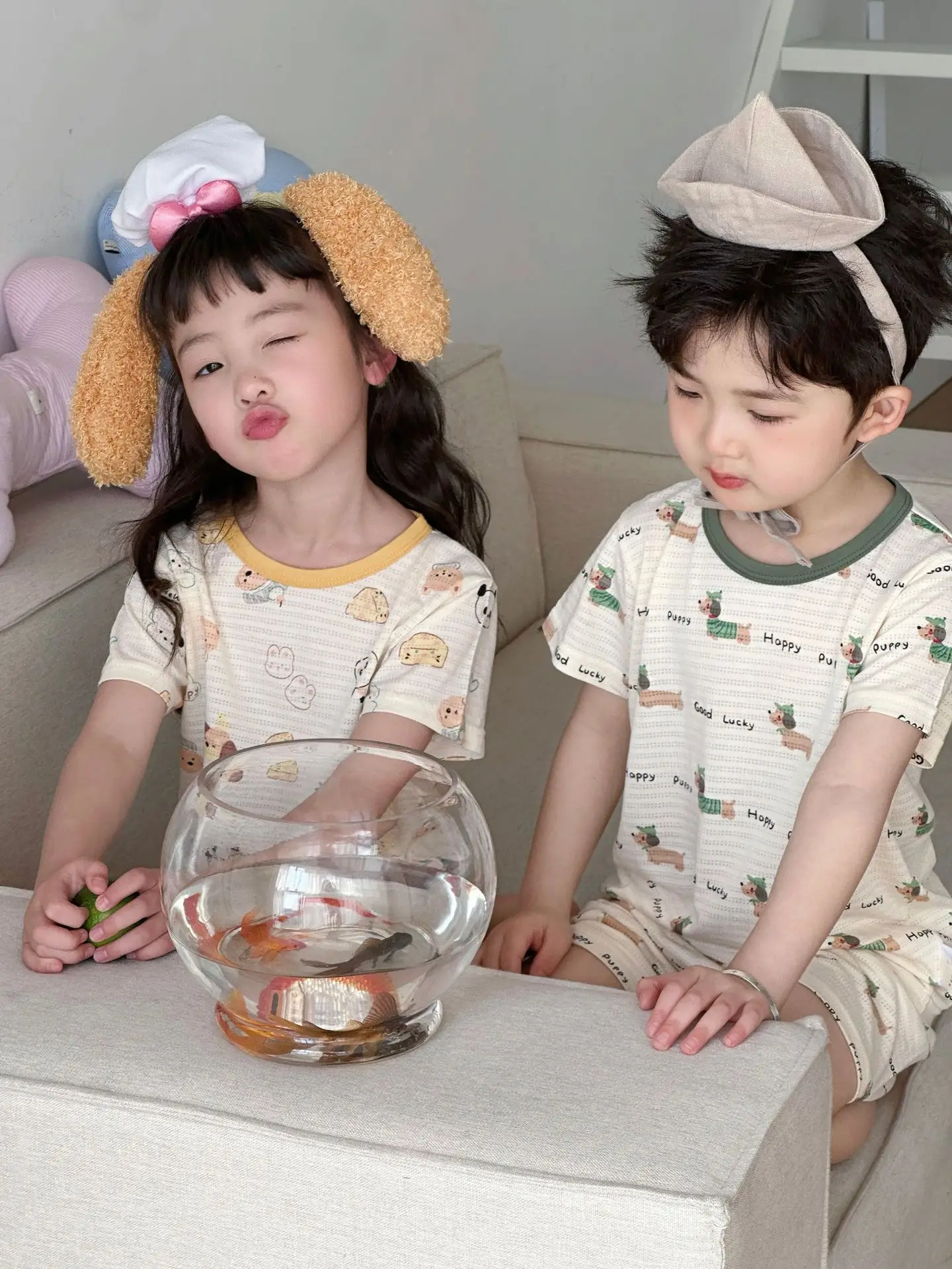 Children's Pajamas Summer Bamboo Fiber Cool Short Sleeve — feature 15