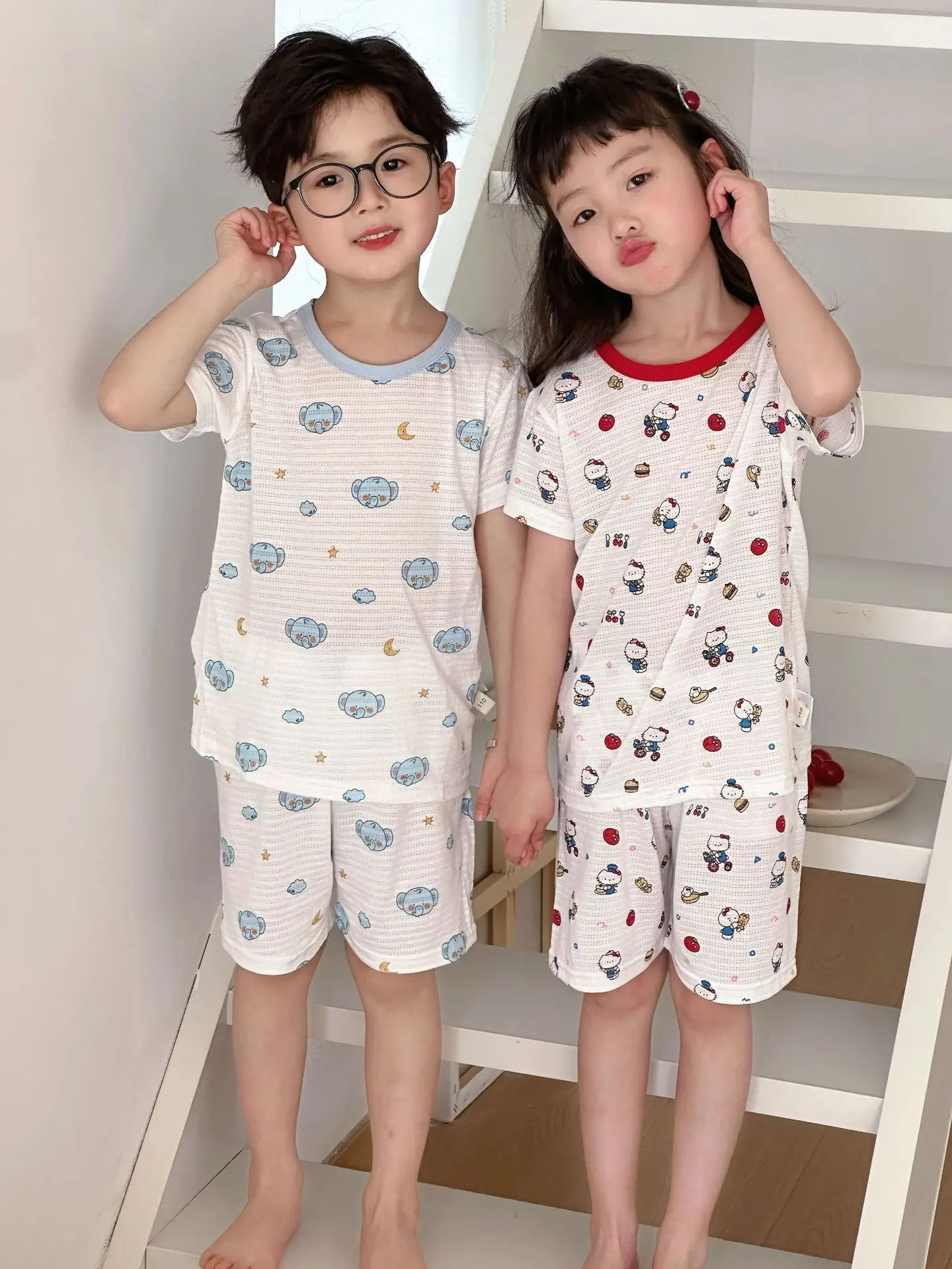 Children's Pajamas Summer Bamboo Fiber Cool Short Sleeve — feature 16