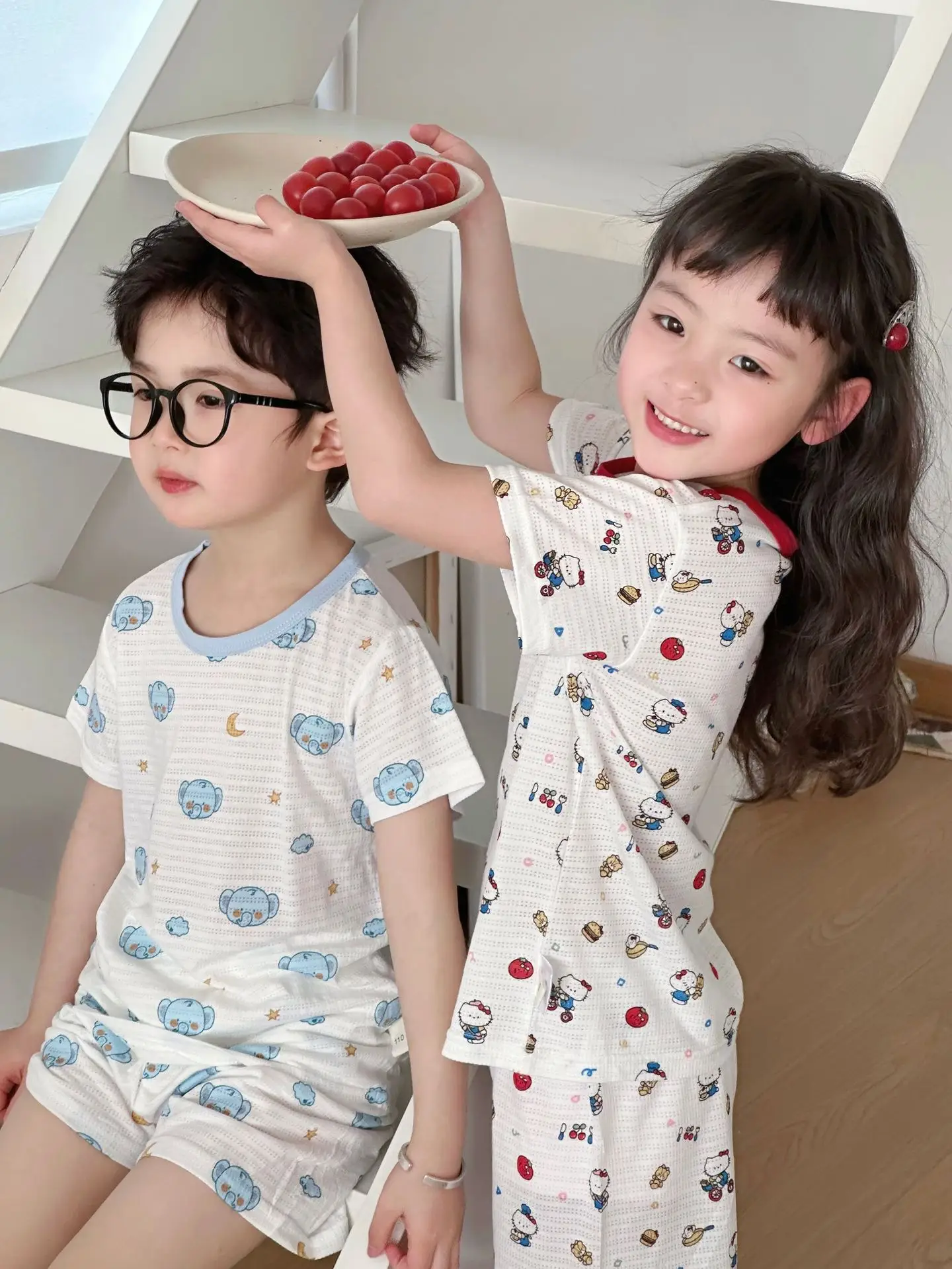 Children's Pajamas Summer Bamboo Fiber Cool Short Sleeve — feature 17