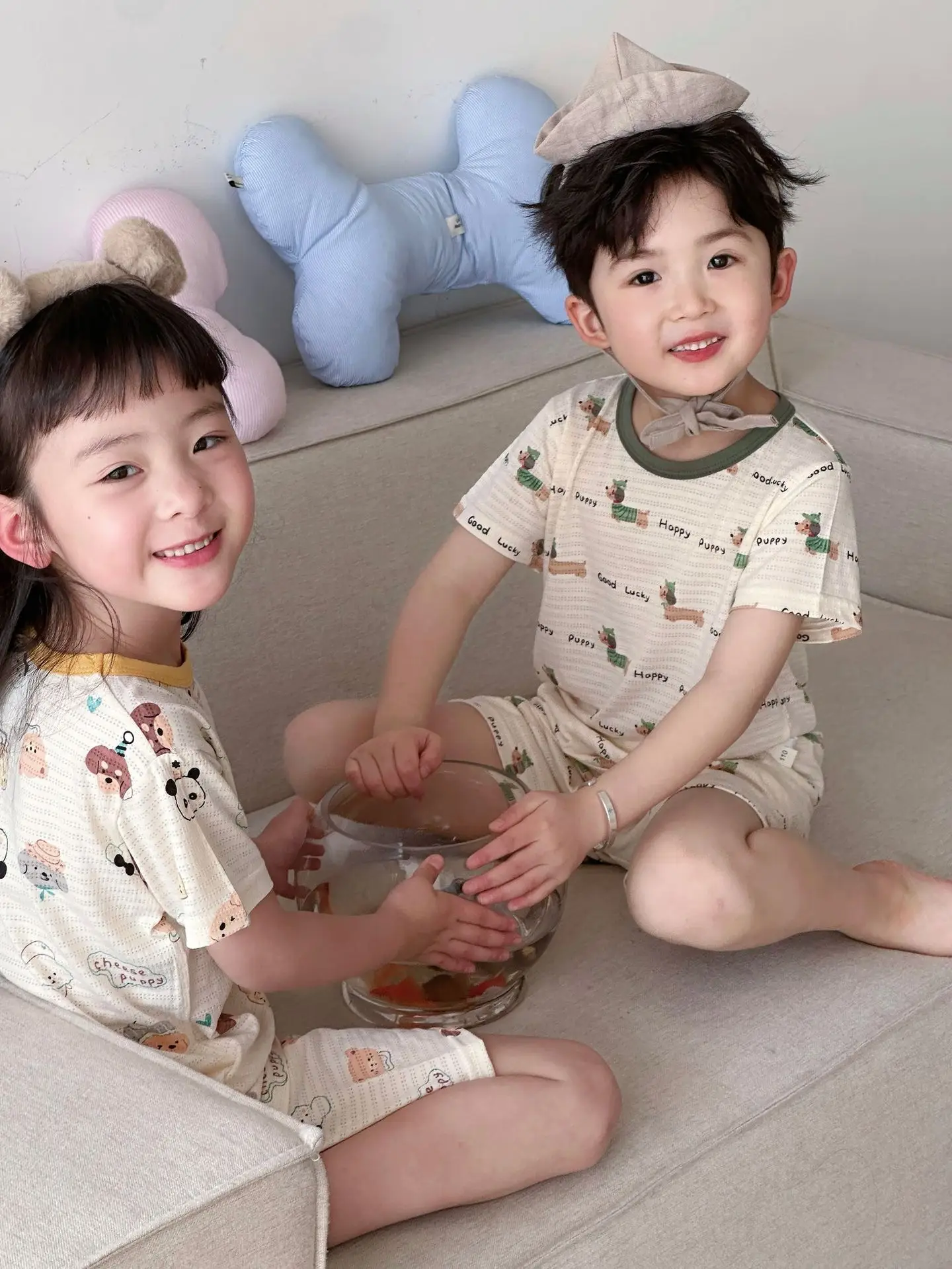 Children's Pajamas Summer Bamboo Fiber Cool Short Sleeve — feature 18