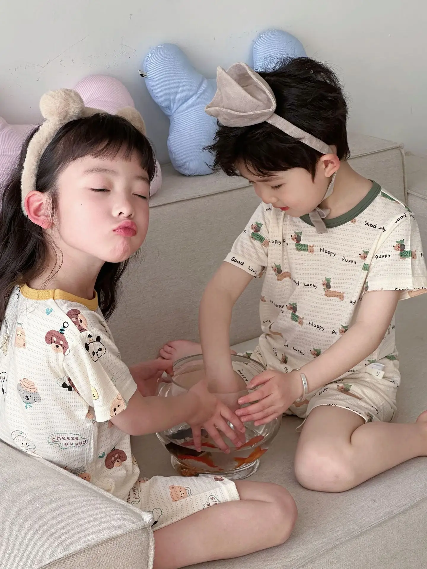 Children's Pajamas Summer Bamboo Fiber Cool Short Sleeve — feature 19