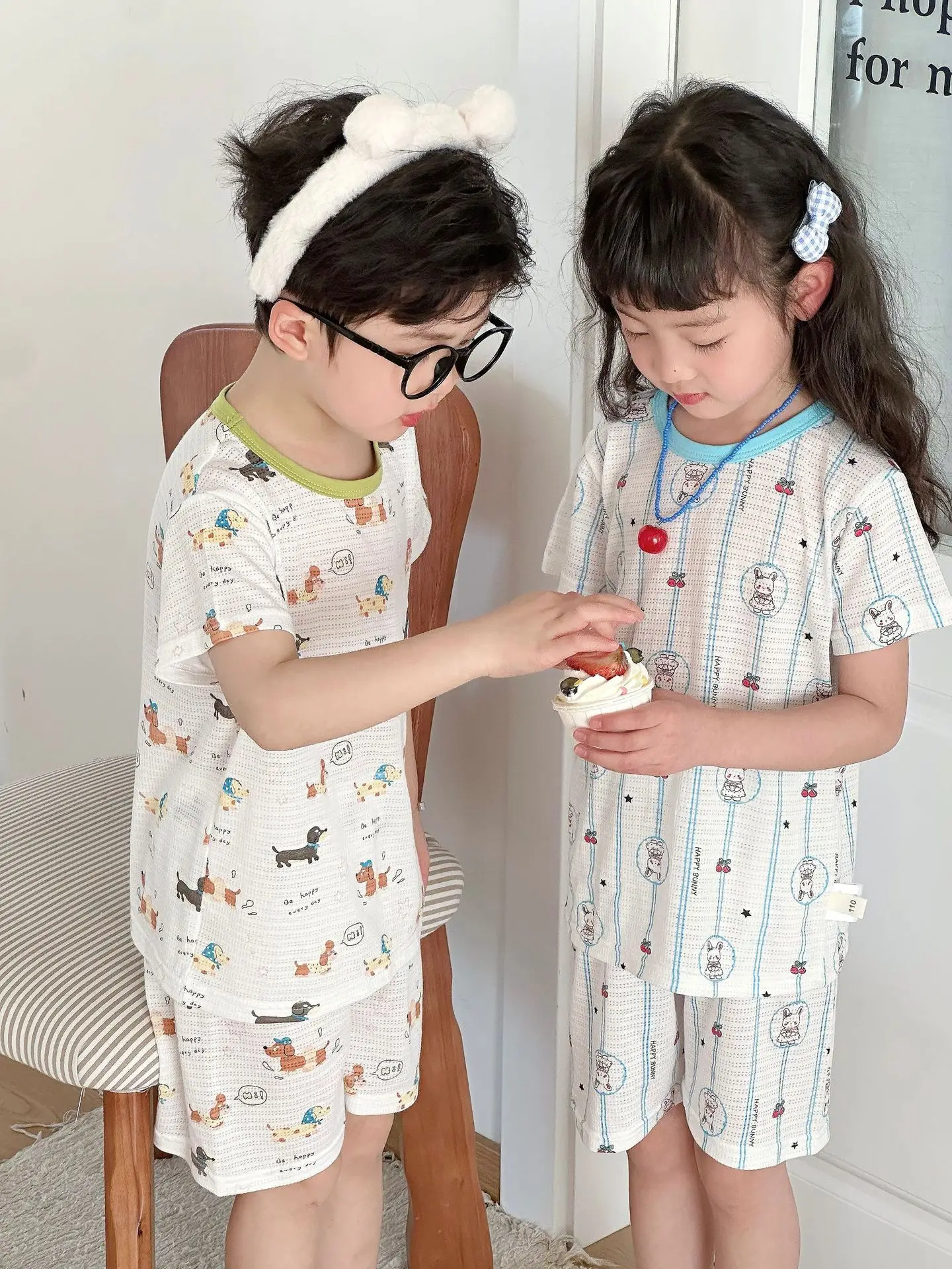Children's Pajamas Summer Bamboo Fiber Cool Short Sleeve — feature 21