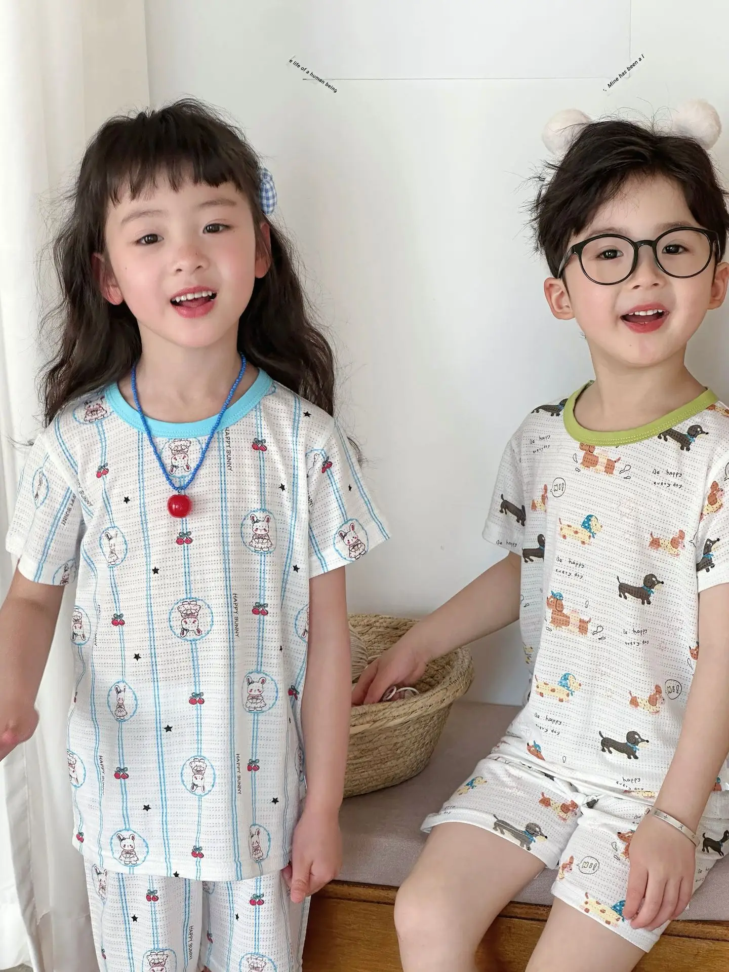 Children's Pajamas Summer Bamboo Fiber Cool Short Sleeve — feature 22