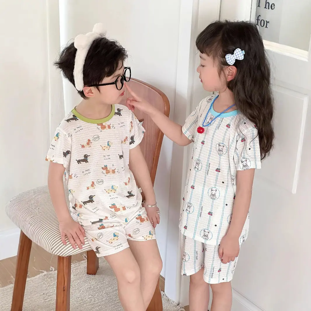 Children's Pajamas Summer Bamboo Fiber Cool Short Sleeve — feature 25