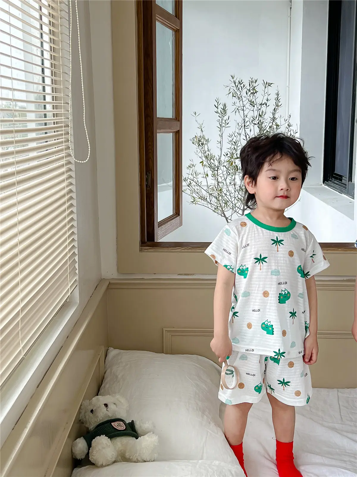 Children's Pajamas Summer Bamboo Fiber Cool Short Sleeve — feature 26