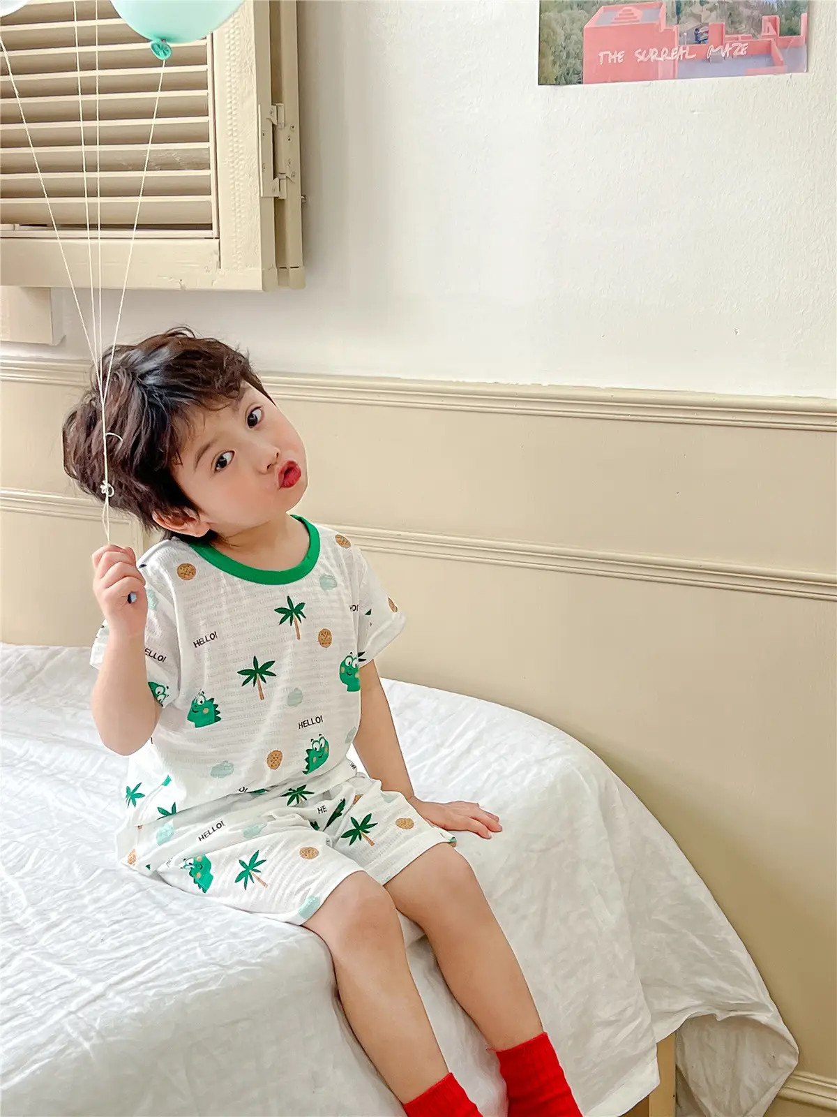 Children's Pajamas Summer Bamboo Fiber Cool Short Sleeve — feature 28