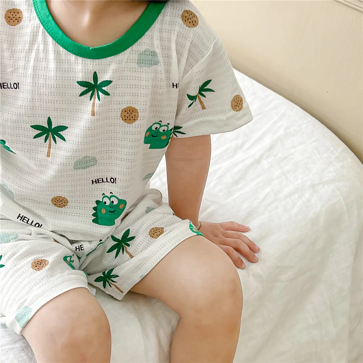 Children's Pajamas Summer Bamboo Fiber Cool Short Sleeve — feature 29