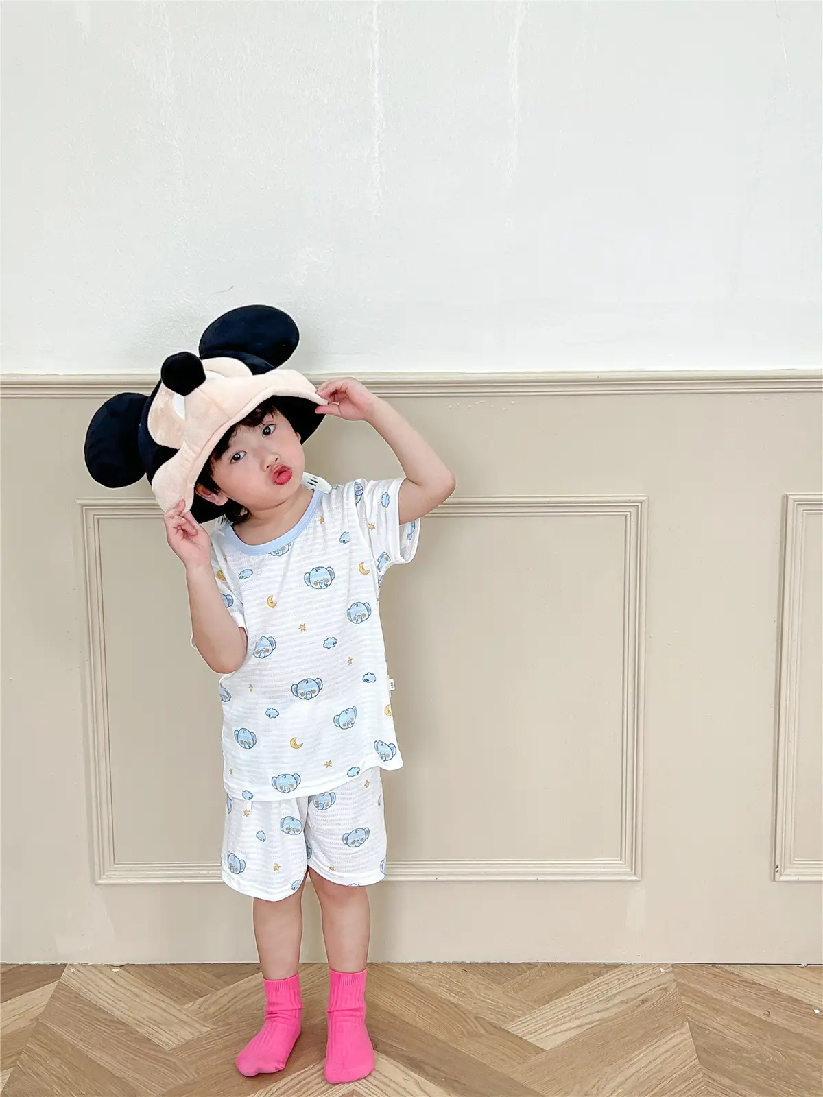 Children's Pajamas Summer Bamboo Fiber Cool Short Sleeve — feature 30