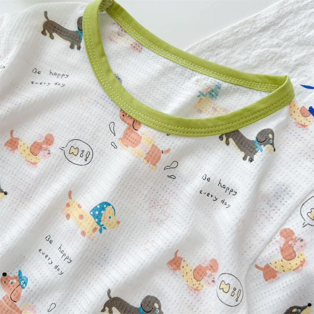 Children's Pajamas Summer Bamboo Fiber Cool Short Sleeve — feature 8