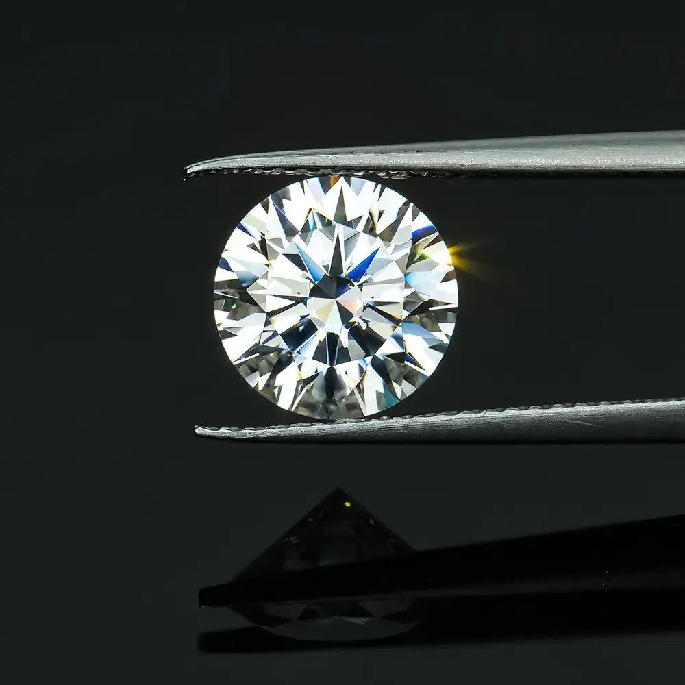 Moissanite Diamond Pendant with Ten Heart Ten Arrow Cut Design - Image 2