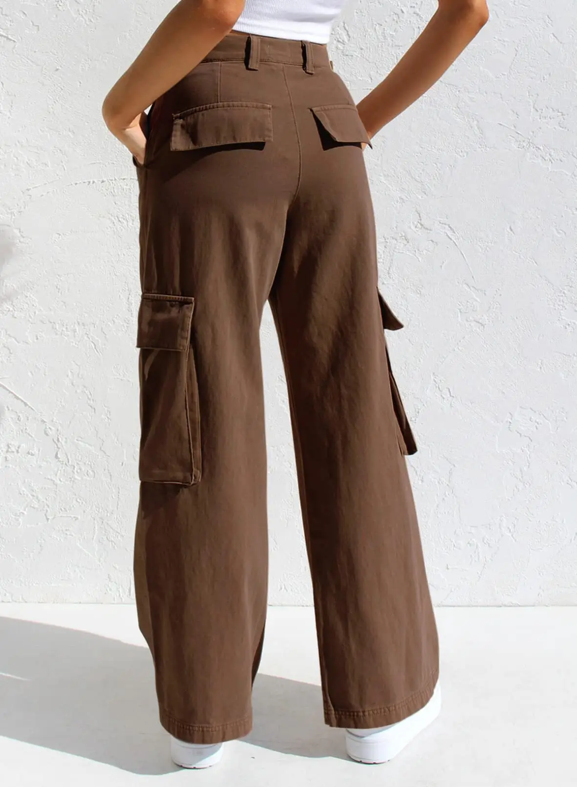 Black Cargo Pants for Women with Multi-Flap Pockets — feature 18