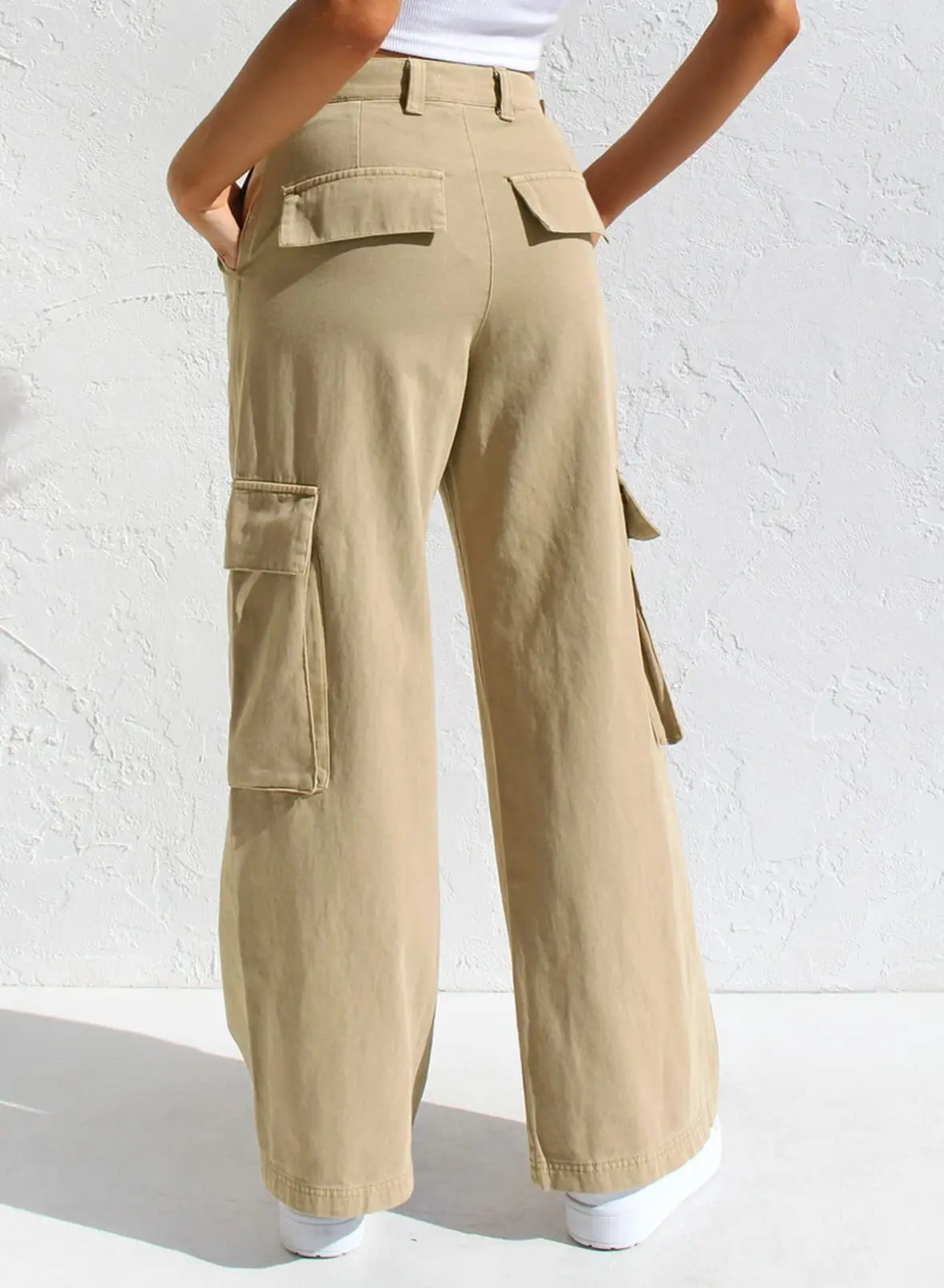 Black Cargo Pants for Women with Multi-Flap Pockets — feature 28