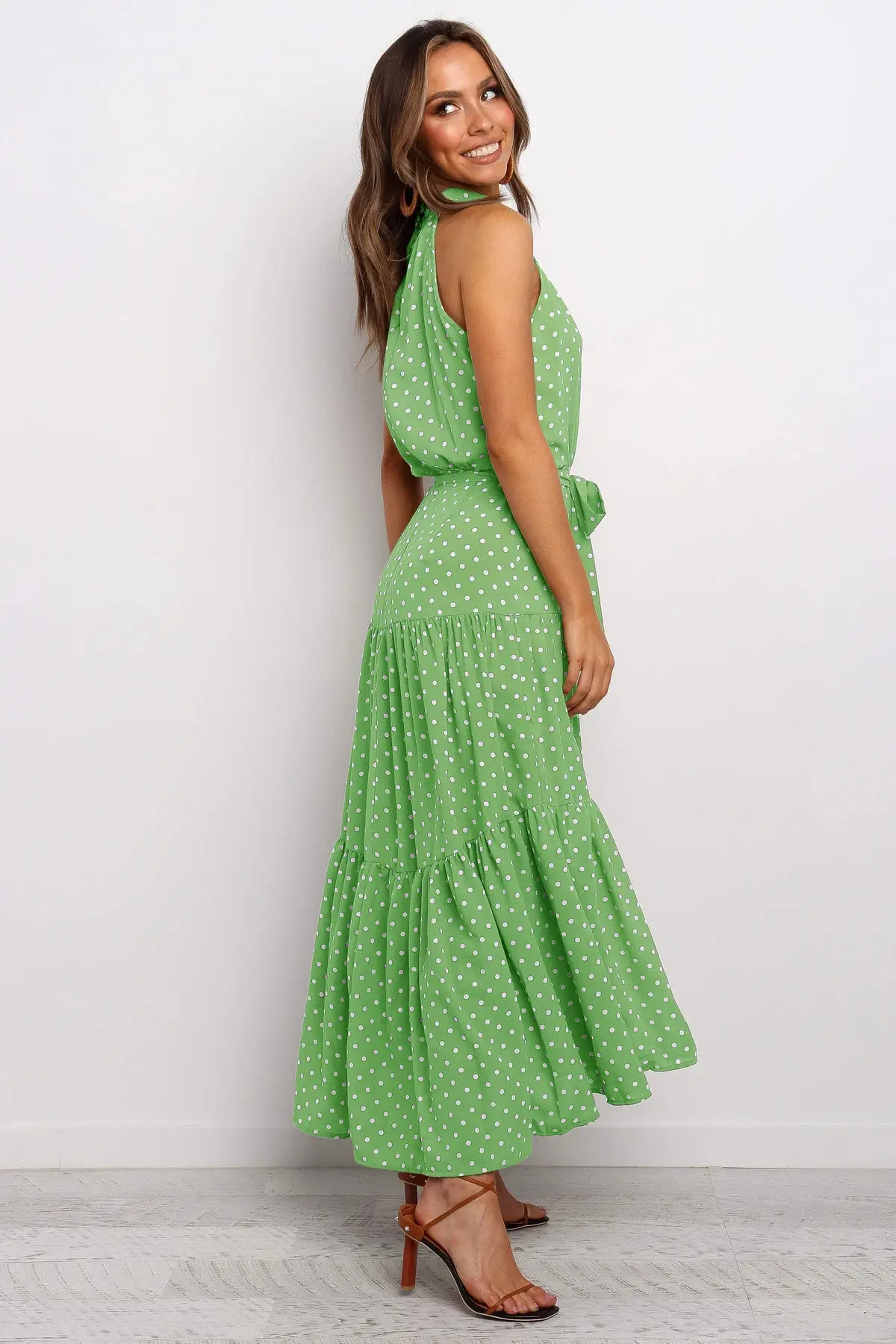 2025 Women's Printed Lace-Up Gown Dress — feature 15