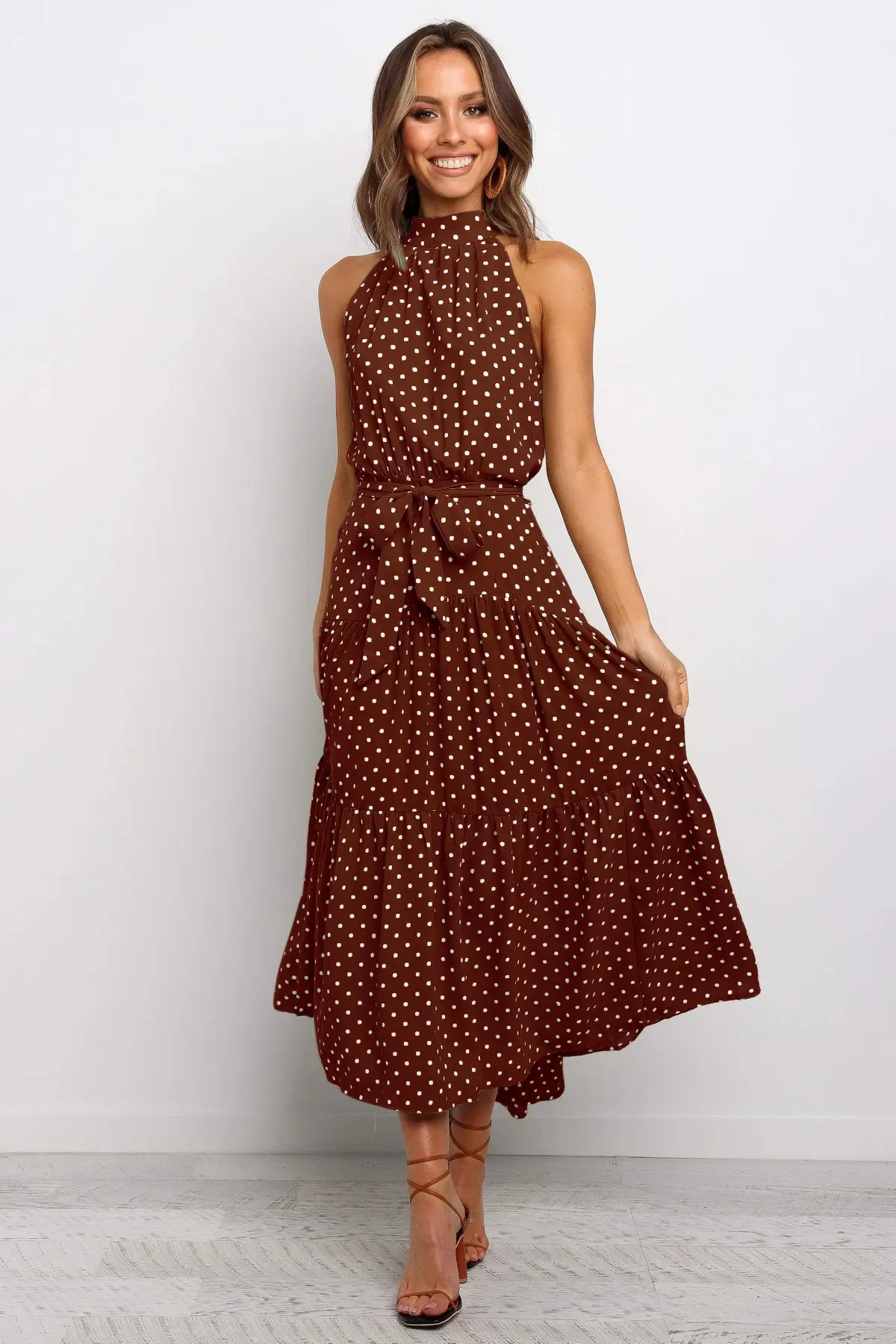 2025 Women's Printed Lace-Up Gown Dress — feature 19