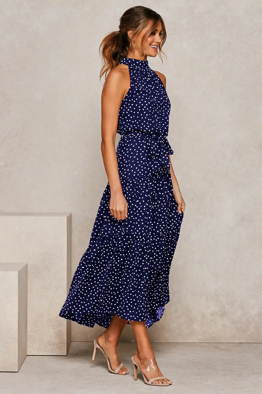 2025 Women's Printed Lace-Up Gown Dress — feature 22