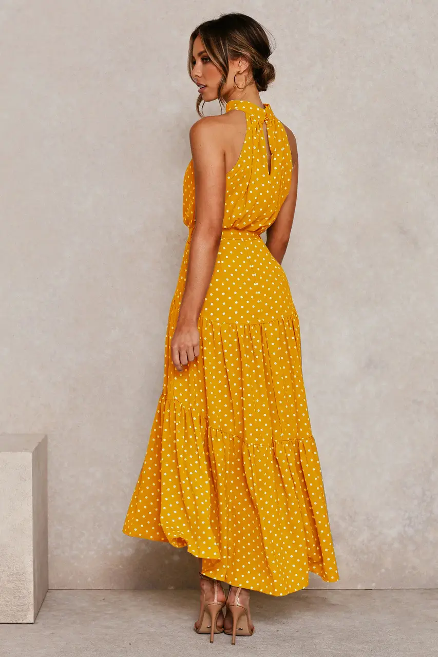 2025 Women's Printed Lace-Up Gown Dress — feature 3