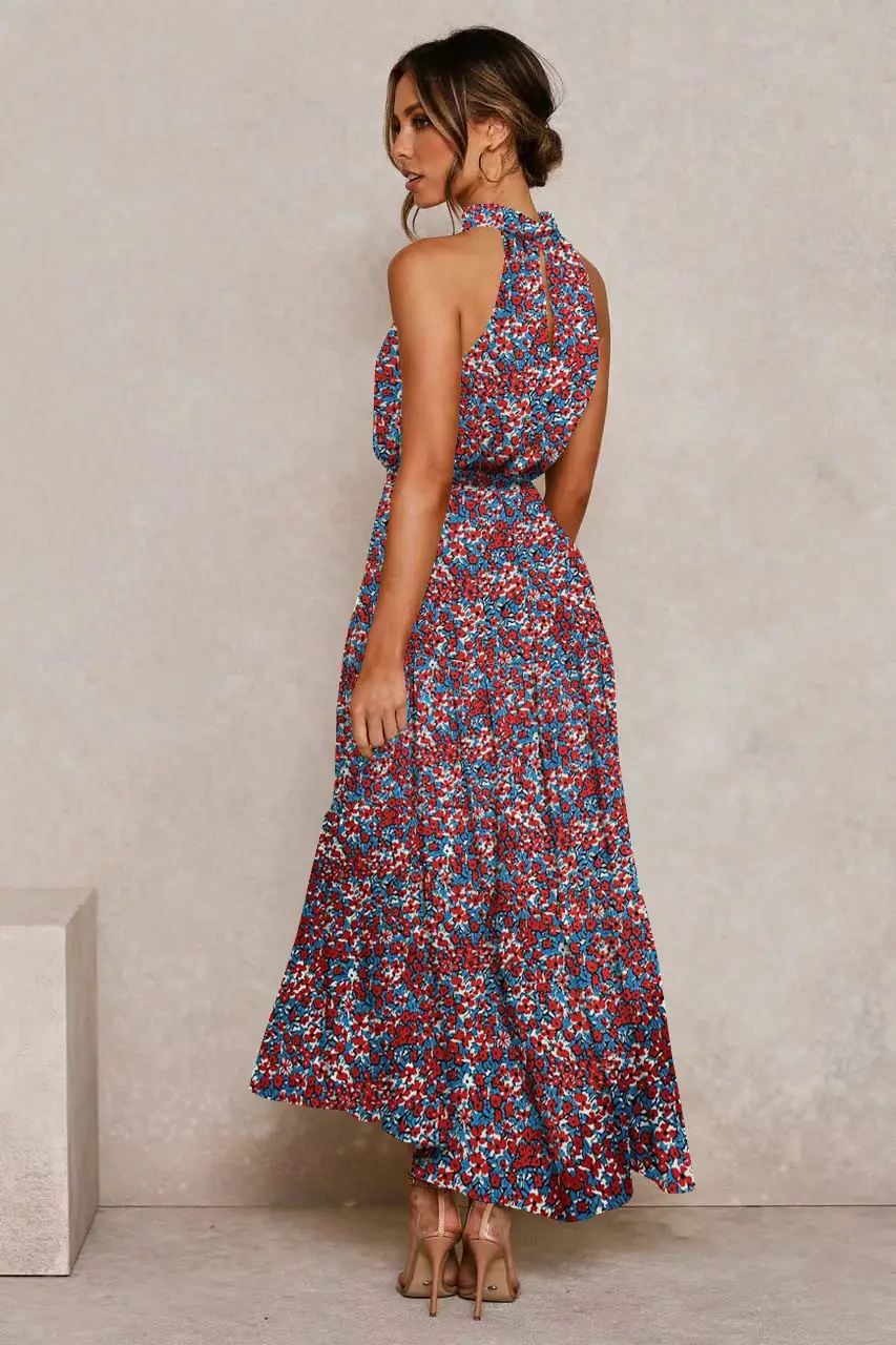 2025 Women's Printed Lace-Up Gown Dress — feature 31