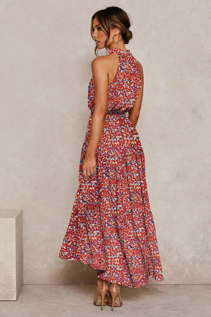 2025 Women's Printed Lace-Up Gown Dress — feature 34