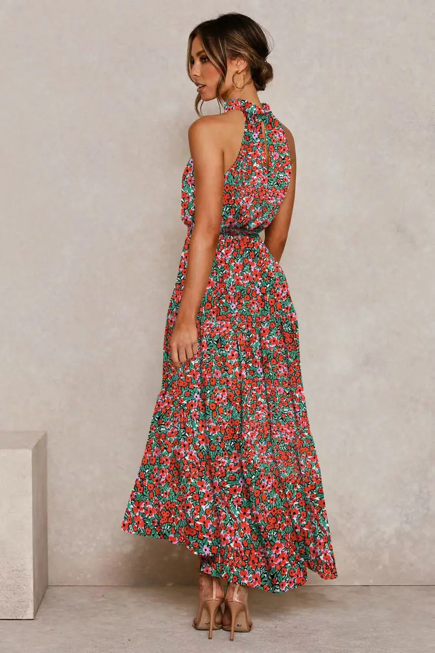 2025 Women's Printed Lace-Up Gown Dress — feature 35