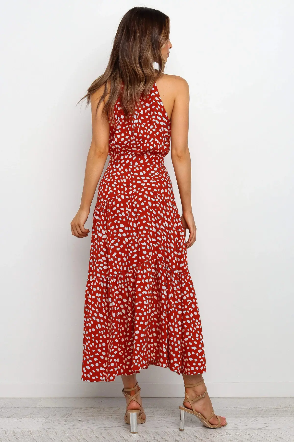 2025 Women's Printed Lace-Up Gown Dress — feature 9