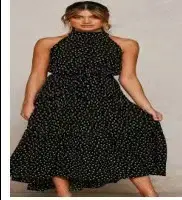 2025 Women's Printed Lace-Up Gown Dress