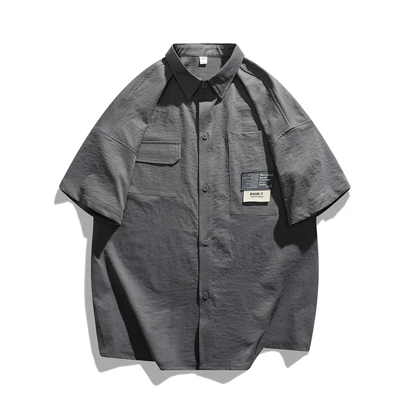 Men Sun & Emotions Short Sleeve Shirt Black White - Image 2