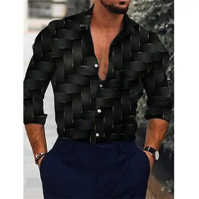Men's 3D Printed Leopard Print Long Sleeve Shirt - Image 8