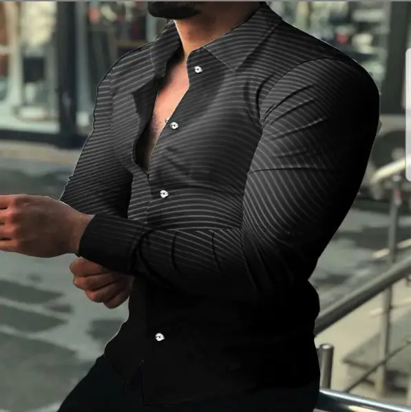 Men's 3D Printed Leopard Print Long Sleeve Shirt - Image 19