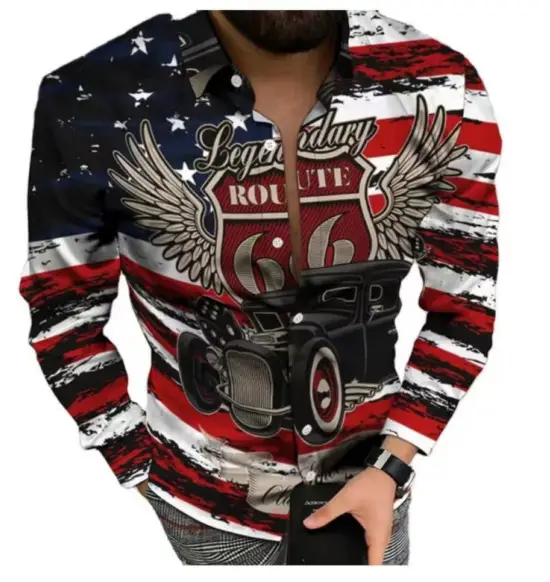 Men's 3D Printed Leopard Print Long Sleeve Shirt - Image 20