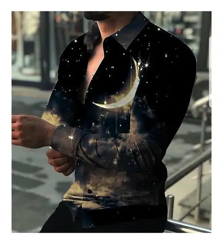 Men's 3D Printed Leopard Print Long Sleeve Shirt - Image 22