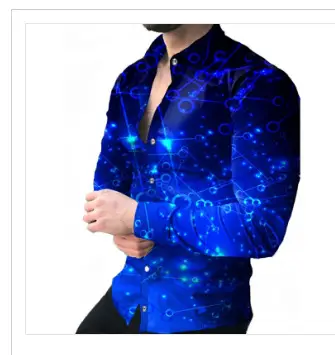Men's 3D Printed Leopard Print Long Sleeve Shirt - Image 25