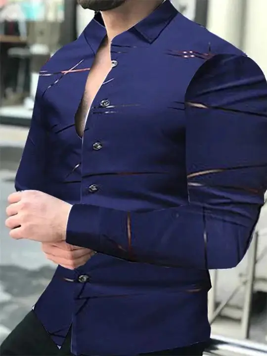 Men's 3D Printed Leopard Print Long Sleeve Shirt - Image 29